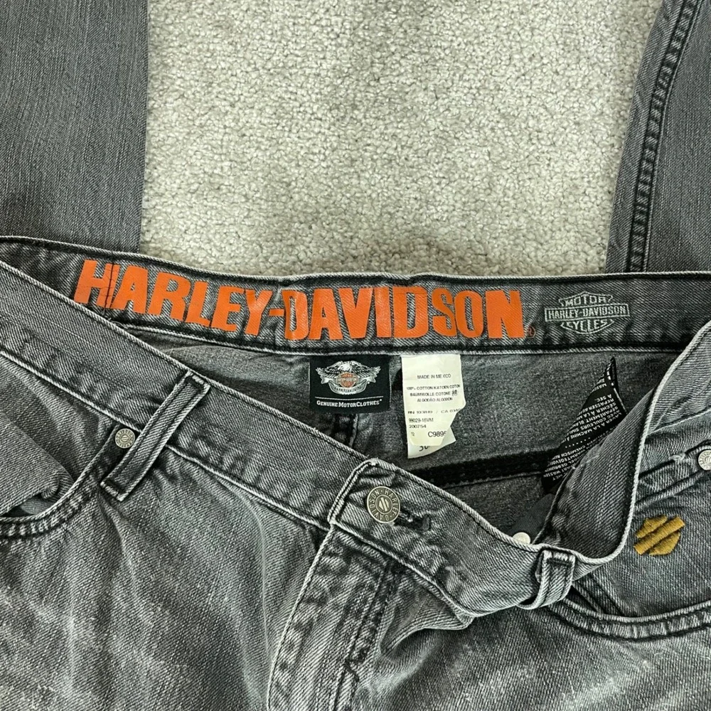 Harley Davidson Jeans Mens 36 x 31 Straight Faded Y2K Biker Moto (Tag 36x34)
